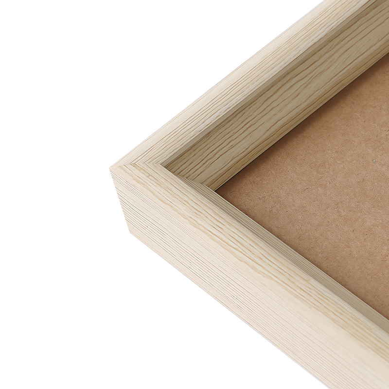 Textura de madera biselada ligera marco de imagen de PVC